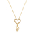 COL9666 - COLAR VENEZIANA CORAÇÃO CRAVEJADO 1 MENINA - FOLHEADO A OURO - comprar online
