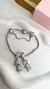 PU91238 - PULSEIRA DE BERLOQUE CORAÇÃO COM CASAL CRAVEJADO - FOLHEADO A PRATA 925 - comprar online