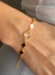 PUL91008 - PULSEIRA INSPIRAÇÃO VG TRANSPARENTE COM MINE TREVOS - FOLHEADO A OURO