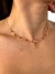CH9503 - CHOKER TIFFANY VERMELHO - FOLHEADO A OURO