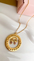 COL9690 - COLAR VENEZIANA ''AMO MINHAS FILHAS'' 2 MENINAS - FOLHEADO A OURO