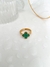 Imagem do ANEL INSPIRAÇÃO VG VERDE LISTRADO - AÇO INOX - DOURADO