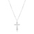 COL9969 - COLAR VENEZIANA CRUCIFIXO CRAVEJADO - FOLHEADO A PRATA 925