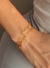 PU91043 - PULSEIRA DUPLA ELO CADEADO COM CORAÇÕES - FOLHEADO A OURO