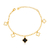 PUL91014 - PULSEIRA INSPIRAÇÃO VG PRETA - FOLHEADA A OURO - comprar online