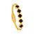 PUL9924 - BRACELETE INSPIRAÇÃO VG 5 TREVOS PRETO - AÇO INOX - DOURADO