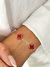 PU91157 - PULSEIRA INSPIRAÇÃO VG VERMELHO - AÇO INOX - PRATA