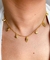 CH9446 - CHOKER ELO PORTUGUÊS CONCHA E BÚZIOS - FOLHEADO A OURO