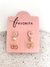 BR91798 - KIT DE BRINCOS DOIS CORAÇÕES - FOLHEADO A OURO - comprar online