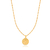 CO91146 - COLAR FIGARO COM MEDALHINHA PAI NOSSO - FOLHEADO A OURO - comprar online