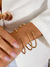 PU91286 - KIT DE BRACELETES CORDA - FOLHEADO A OURO