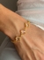 PUL91009 - PULSEIRA ELO PORTUGUÊS INSPIRAÇÃO VG TRANSPARENTE - FOLHEADO A OURO