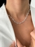 CO91102 - COLAR CORAÇÕES ZIRCÔNIA CRISTAL - FOLHEADO A PRATA 925