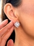 BR91885 - BRINCO QUADRADO ZIRCÔNIA CRISTAL - FOLHEADO A PRATA 925