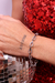 PU91061 - PULSEIRA ELO CADEADO CRAVEJADO - FOLHEADO A PRATA 925 - comprar online