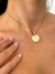 CO91146 - COLAR FIGARO COM MEDALHINHA PAI NOSSO - FOLHEADO A OURO
