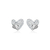 BR91606 - BRINCO CRAVEJADO COM DETALHE LISO - FOLHEADO A PRATA 925