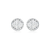 BR91603 - BRINCO MEDALHINHA CRAVEJADA - FOLHEADO A PRATA 925