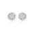 BR91594 - BRINCO FLOR CRAVEJADA - FOLHEADO A PRATA 925