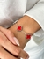 PU91168 - PULSEIRA INSPIRAÇÃO VG VERMELHO - AÇO INOX - PRATA