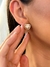 BR91880 - BRINCO ESFERA ZIRCÔNIA CRISTAL - FOLHEADO A OURO