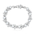 PU91077 - PULSEIRA BORBOLETA E GOTA CRAVEJADAS - FOLHEADO A PRATA