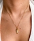 COL9940 - COLAR VENEZIANA CAVALO MARINHO CRAVEJADO - FOLHEADO A OURO