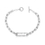 PUL9773 - PULSEIRA ELO BOLINHA CRAVEJADO - FOLHEADO A PRATA 925