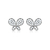 BR91583 - BRINCO BORBOLETA CRAVEJADA - FOLHEADO A PRATA 925