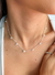 CH9354 - CHOKER VENEZIANA MINI CORAÇÕES BRILHANTE - FOLHEADO A PRATA 925
