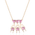 COL9654 - COLAR VENEZIANA CORAÇÃO ZIRCÔNIA 3 MENINAS - FOLHEADO A OURO - comprar online