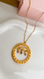 COL9701 - COLAR VENEZIANA ''AMO MEUS FILHOS'' 1 MENINO 2 MENINAS - FOLHEADO A OURO