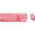Kit Teclado e Mouse Letron Fini Sem Fio Rosa