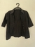 Camisa negra escotada manga 3/4