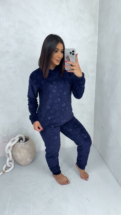 PIJAMA FLEECE - AZUL - comprar online
