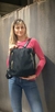 MOCHILA MICROFIBRA CON DETALLES EN ECO CUERO ELSIE en internet