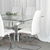 Sillas elegantes en ecocuero con base en cromo x4 unidades - comprar online