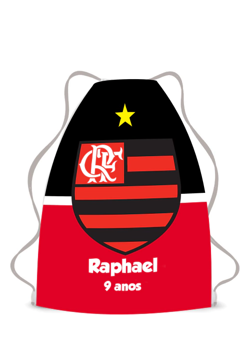 30 MOCHILINHAS SACO FLAMENGO 19X28