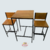CONJUNTO DE MESA E CADEIRAS FERRO E MADEIRA. (ARTESANAL) - comprar online