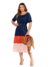 Vestido Tricolor Feminino Midi Ciganinha com Fivela Conforto e Elegância para Todas as Ocasiões - loja online