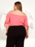 Blusa Feminina Ombro A Ombro Com Elastico Manga Curta Com Nó na internet