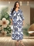 Vestido Longo Feminino Malha Fria Com Decote V Mangas Evasê - comprar online