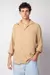 Camisa Manga Larga Lino Camel