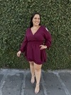 Macaquinho Iza- Plus size- marsala