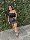 Saia cargo grafite jeans -Plus size