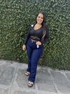 Calça jeans flare básica - plus size