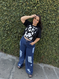Cropped Tshirt vaquinha - Plus size - Cheias de charme