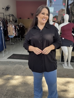 Camisa preta g3 - plussize