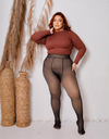 Meia calça translúcida plus size