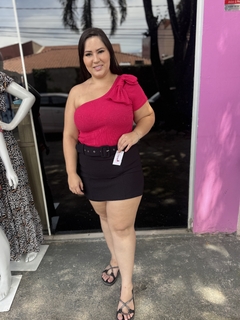 Blusinha flor mula manca - Plus size - Cheias de charme